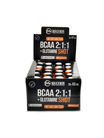 Maxxwin - BCAA + glutamine shot 20 x 60 ml - pomeranč