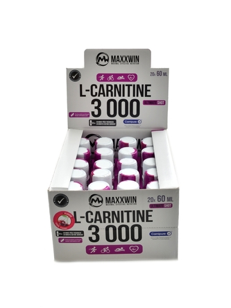 Maxxwin - L-Carnitine 3000 shot 20 x 60 ml - pomeranč