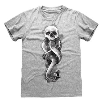 Pánské tričko Harry Potter: Dark Arts Snake (M) šedá bavlna
