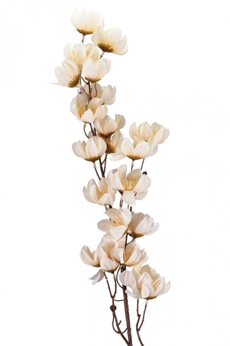Umělá větvička Magnolie 97 cm krémová