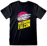 Pánské tričko Star Wars|Hvězdné Války: Millenium Falcon Circle (XL) černé bavlna