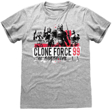 Pánské tričko Star Wars|Hvězdné války: Clone Force 99 (S) šedá bavlna