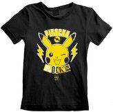 Dětské tričko Pokémon: Pikachu Rocks (7-8 let) černé bavlna