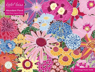 Adult Sustainable Jigsaw Puzzle Kate Heiss: Abundant Floral: 1000-Pieces. Ethical, Sustainable, Earth-Friendly