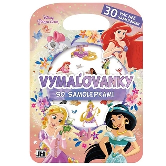 Vymaľovanky so samolepkami Disnej Princezná