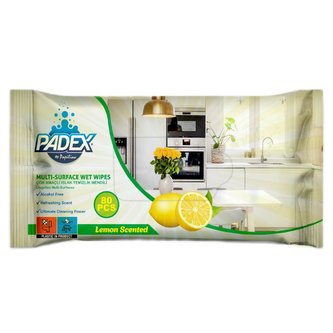 Padex Univerzální čistící ubrousky Lemon 80ks Padex Univerzální čistící ubrousky Lemon 80ks