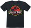 Pánské tričko Jurassic Park|Jurský park: Logo (M) černá bavlna