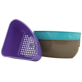 PlasticForte rohový držák houbiček malý, mix barev PlasticForte rohový držák houbiček malý, mix barev