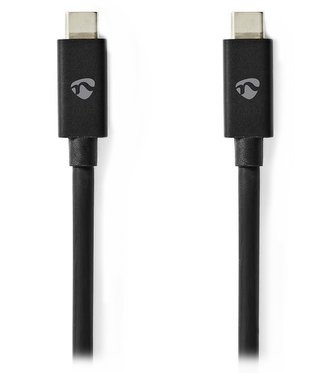 NEDIS kabel USB 4.0 Gen 3x2/ USB-C zástrčka - USB-C zástrčka/ 8K/ černý/ 2m