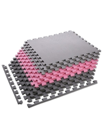 ONE Fitness - Ochranná puzzle podložka ONE fitness MP10 růžovo šedá
