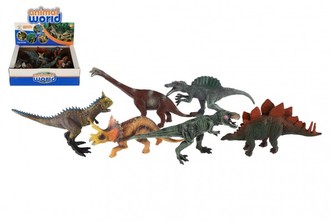Zvířátko dinosaurus plast 15-22cm mix druhů 12ks v boxu