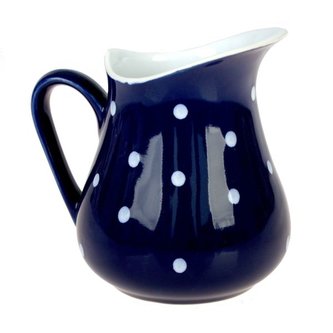 Keramický džbán - modrý s puntíky, 500ml, 6/24