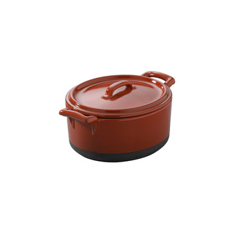 Revol Kastrůlek oválný s pokličkou 46,6 cl, červený | REV-635311