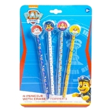 Tlapková patrola tužky 4ks s gumou