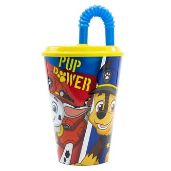 KELÍMEK S BRČKEM PLASTOVÝ PAW PATROL 430ML,MODRÁ KELÍMEK S BRČKEM PLASTOVÝ PAW PATROL 430ML,MODRÁ