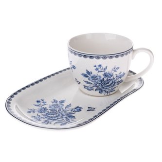 Porcelánový hrnek s podnosem, 1/18