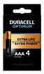 Baterie "Optimum", AAA micro, 4 ks., DURACELL 10PP110016