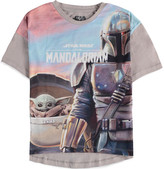 Dětské tričko Star Wars|Hvězdné války - The Mandalorian: The Child celopotisk (122-128 cm) šedá bavlna