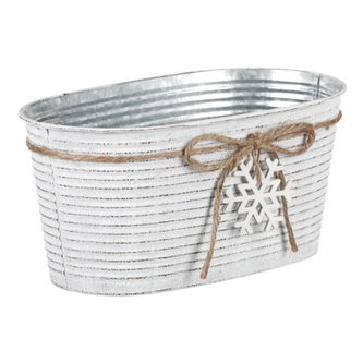 Obal kovový-truhlík, s dřevěnou vločkou AB2168-L