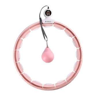 HHM15 RŮŽOVÁ HULA HOOP OBRUČ SE ZÁVAŽÍM, MAGNETY A POČÍTADLEM HMS