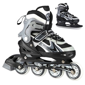 NH 18188 A ŠEDÉ VEL.S(29-33) ZIMNÍ BRUSLE 2V1 NILS EXTREME