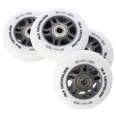 PU 80x24 82A + ABEC 9 BÍLÁ MATNÁ KOLEČKA 4KS NILS EXTREME