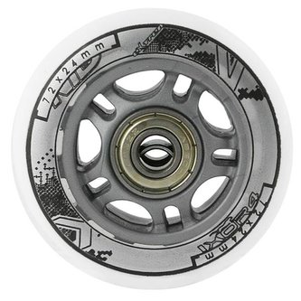 KOLEČKA PU 72x24 BÍLÉ (4KS) + LOŽISKA ABEC 7 (8KS) SESTAVA NILS EXTREME