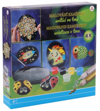 Malování na kamínky svítící ve tmě Malování na kamínky svítící ve tmě