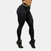 Dámské legíny Classic High Waist Intense Perform Black/Gold - NEBBIA - Velikost: XS