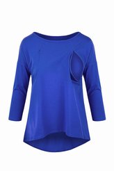 Těhotenská a kojící tunika Mommy milk & love modrá - velikost XL