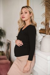 Těhotenské a kojící tričko Milk Shirt milk & love černá - velikost S