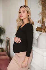 Těhotenské a kojící tričko Milk Shirt milk & love černá - velikost XL