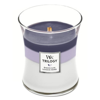 WoodWick Evening Luxe svíčka váza Trilogy 275g