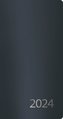 Taschenkalender Metallic schwarz 2024
