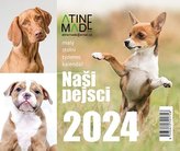 Kalendář 2024 Naši pejsci, stolní, týdenní, 150 X 130 mm