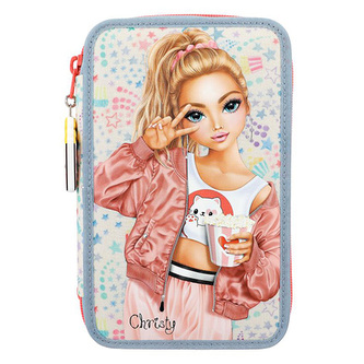 Penál 3 patra s výbavou Top Model, Christy + Popcorn