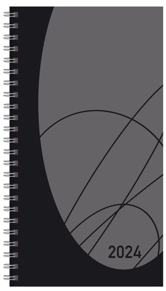 Taschenkalender Modus XL Flexi Colourlux schwarz 2024
