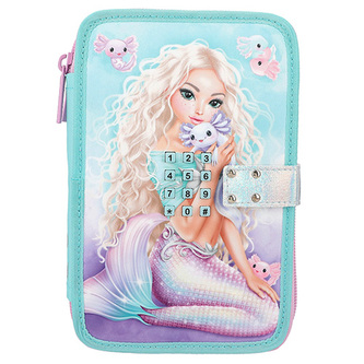 Dvoupatrový penál na kód Top Model, Mořská panna + axolotl