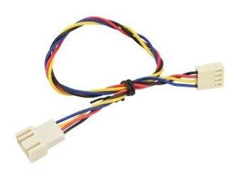 CBL-0296L 9" 4 pin to 4 pin fan prodlužovací kabel, for fan guide pin at 1&3 or 1&4;