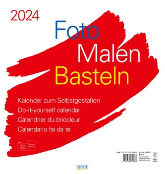 Foto-Malen-Basteln Bastelkalender weiß groß 2024