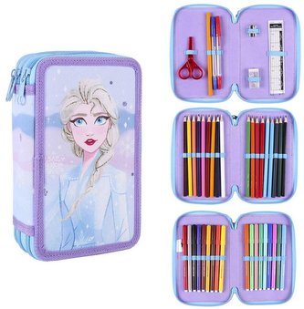 Školní trojdílné pouzdro Disney|Frozen|Ledové Království: Elsa (12 x 20 x 7 cm)