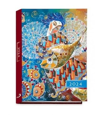 Terminarz 2024 A5 dzienny kolorowy anioł