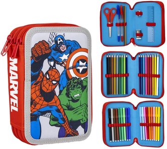 Školní trojdílné pouzdro Avengers: Tři Hrdinové (13 x 20 x 7 cm) Školní trojdílné pouzdro Avengers: Tři Hrdinové (13 x 20 x 7 cm)