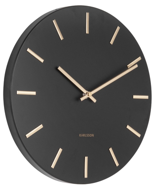 Designové nástěnné hodiny 5821BK black Karlsson 30cm