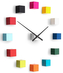 Designové nástěnné nalepovací hodiny Future Time FT3000MC Cubic multicolor