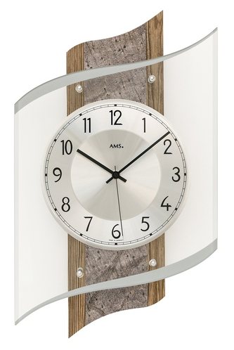 Designové nástěnné hodiny 5518 řízené rádiovým signálem AMS 48cm