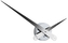 Designové nástěnné hodiny Future Time FT9630BK Hands 60cm
