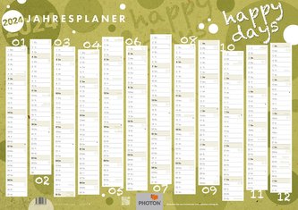 Jahresplaner "HAPPY DAYS" Kalender 2024