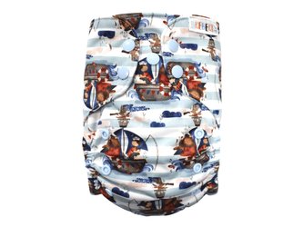 BIO Bambusová kapsová plenka (M) - Rybáři na jachtě PAT