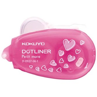 Lepicí roller Kukuyo, jednorázový, růžový, srdíčka